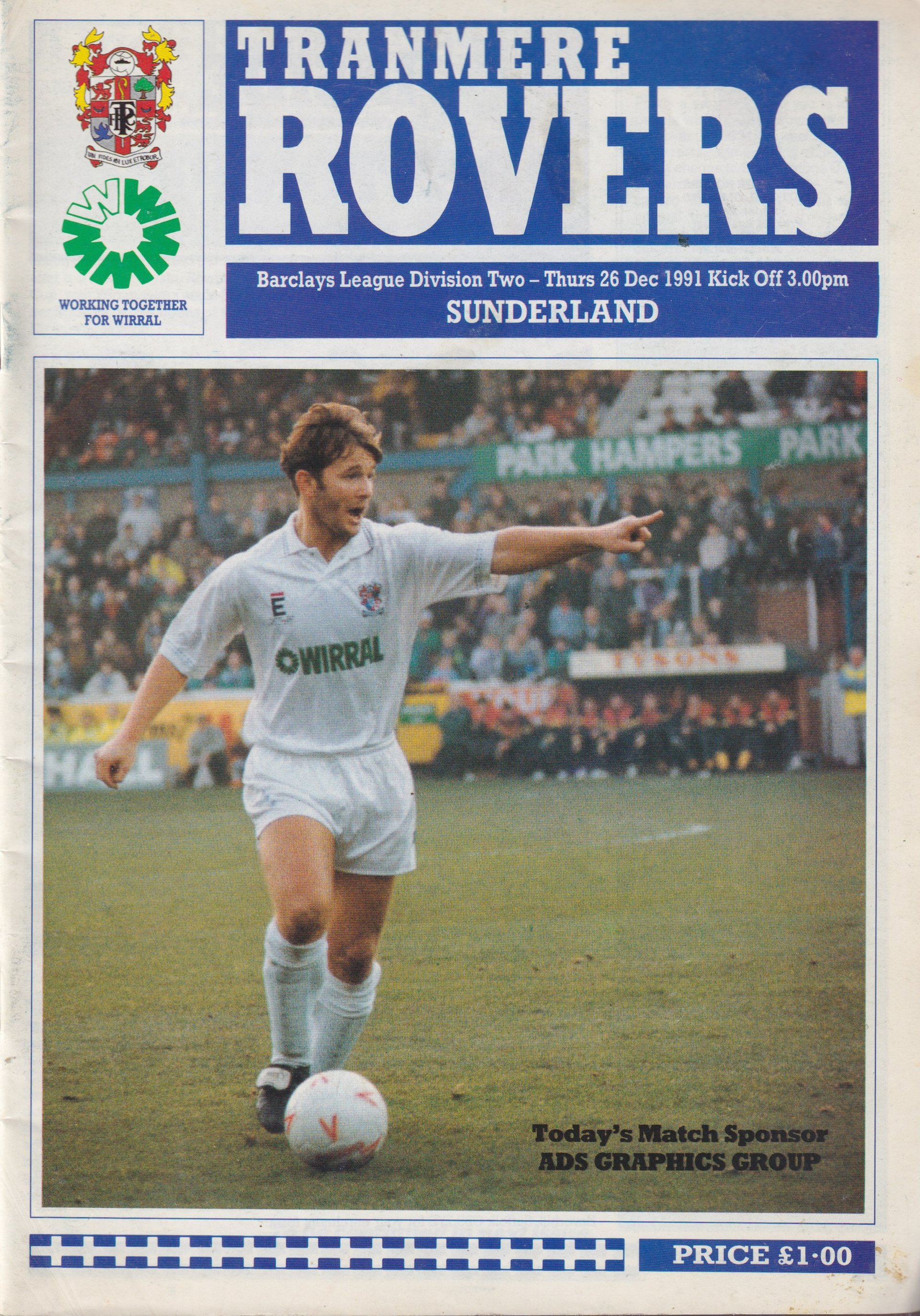 Tranmere Rovers v Sunderland match programme